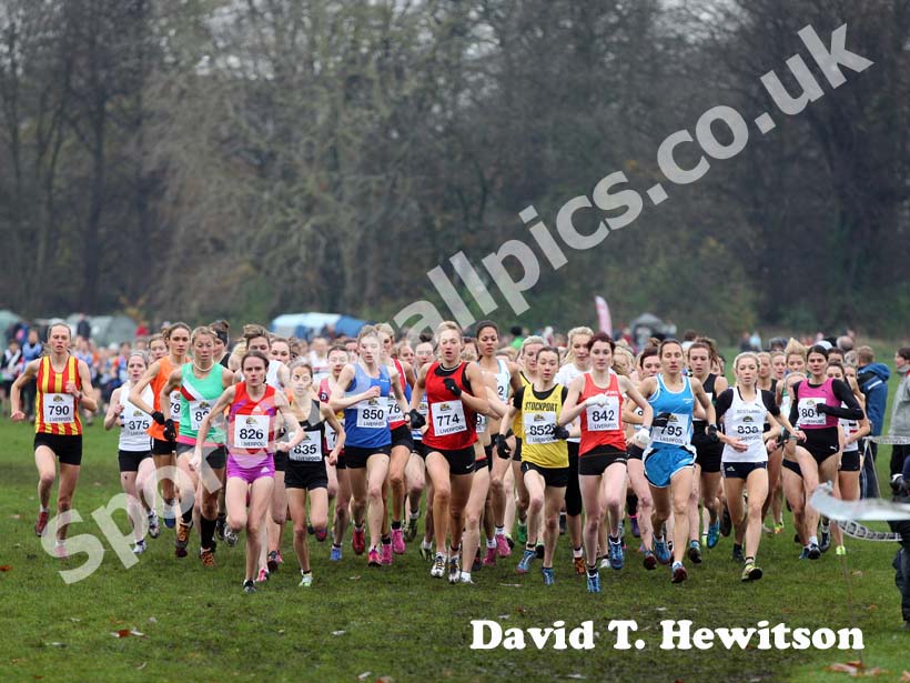 Start of the senior and under-23s women  2012 McCain Liverpool Cross Challenge.